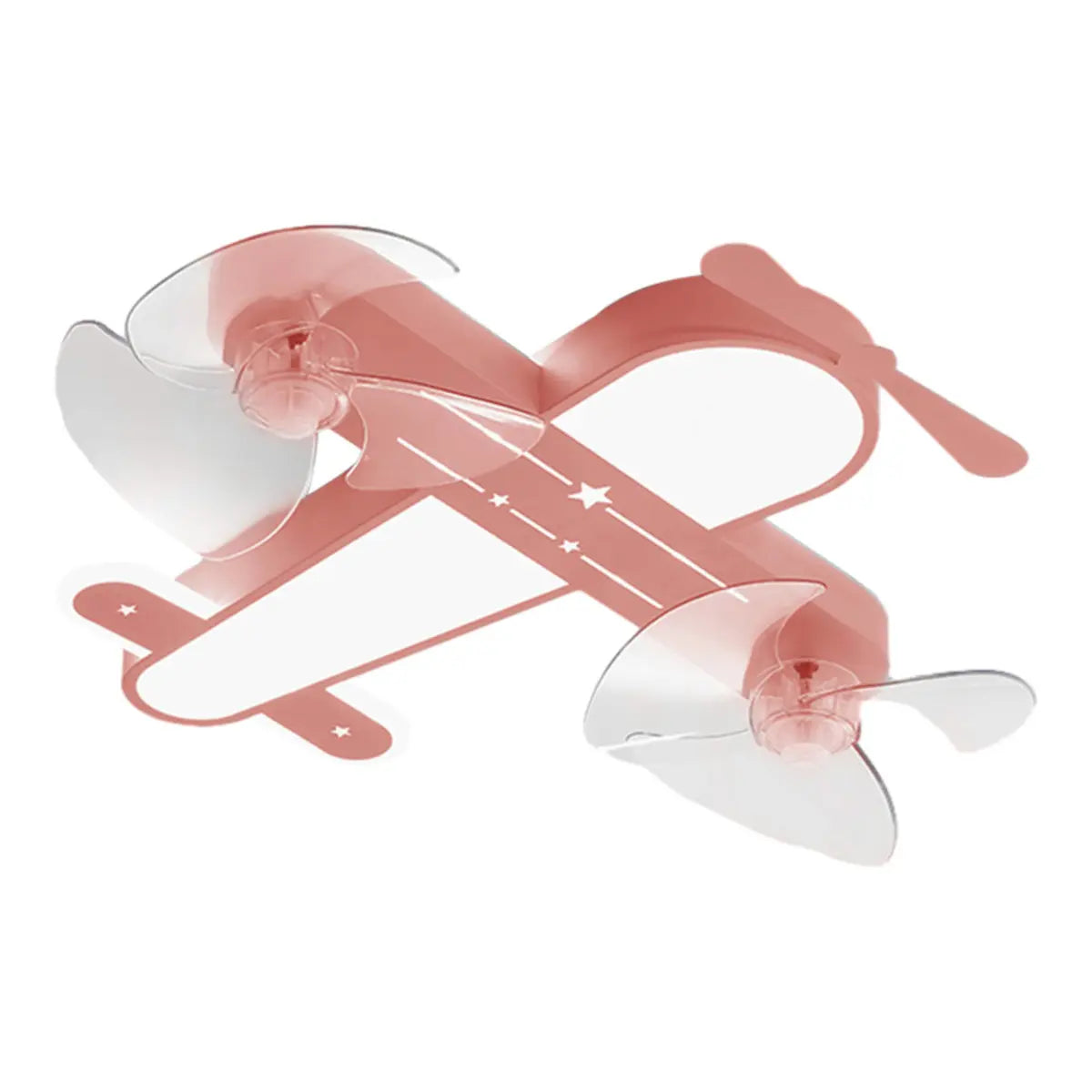 Flush Mount Kids Room Airplane Ceiling Fan with Light Image - 10
