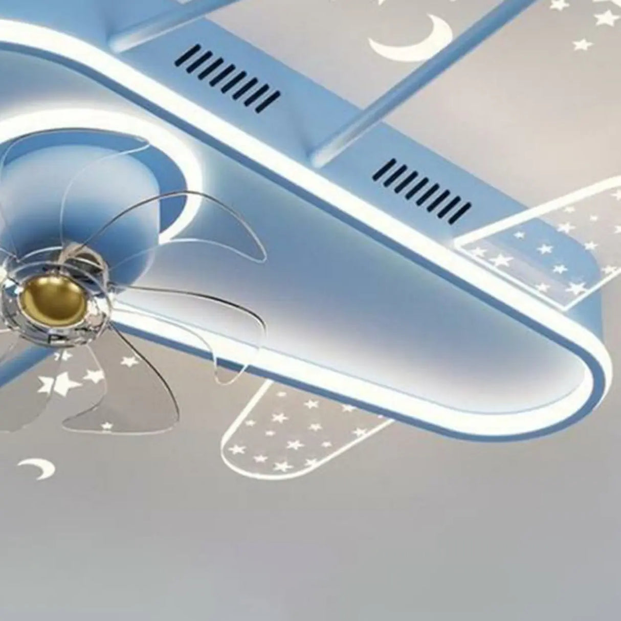 Modern Airplane LED Ceiling Fan Light for Kids Room Image - 10