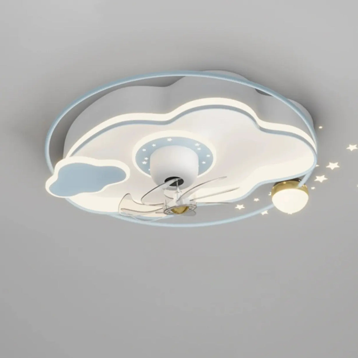 Modern Airplane LED Ceiling Fan Light for Kids Room Image - 11