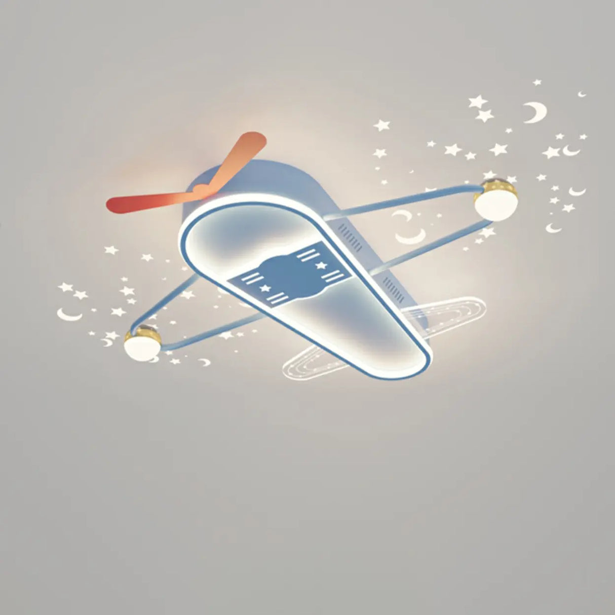 Modern Airplane LED Ceiling Fan Light for Kids Room Image - 13