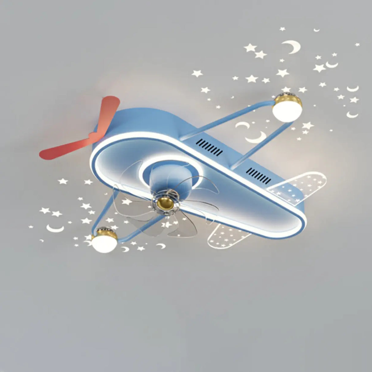 Modern Airplane LED Ceiling Fan Light for Kids Room Image - 16