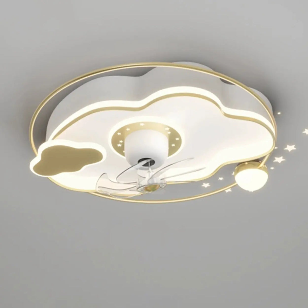 Modern Airplane LED Ceiling Fan Light for Kids Room Image - 2