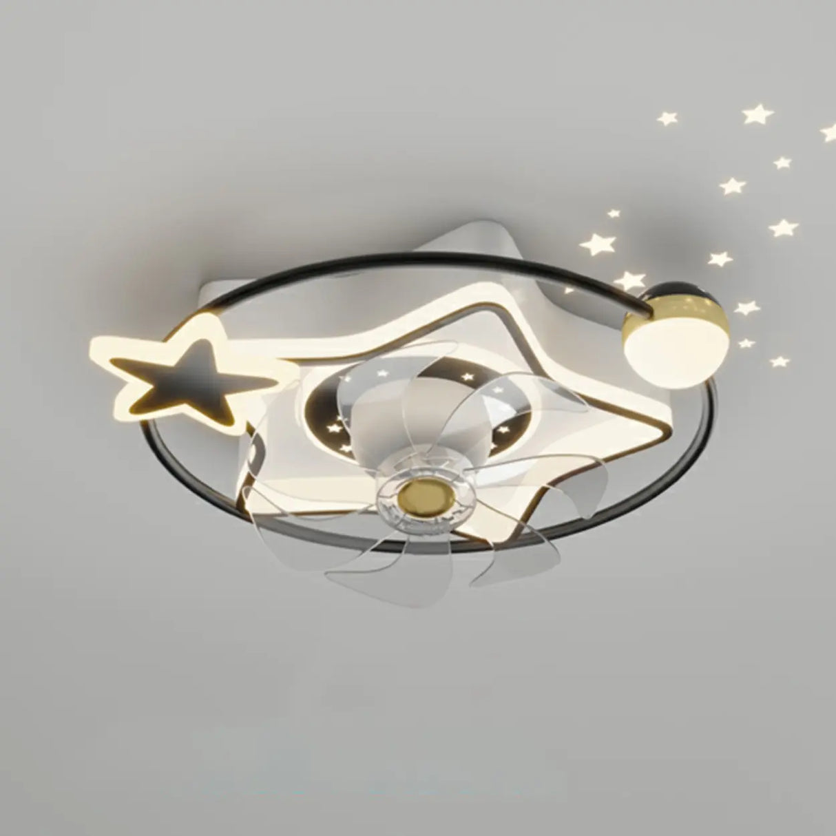 Modern Airplane LED Ceiling Fan Light for Kids Room Image - 21