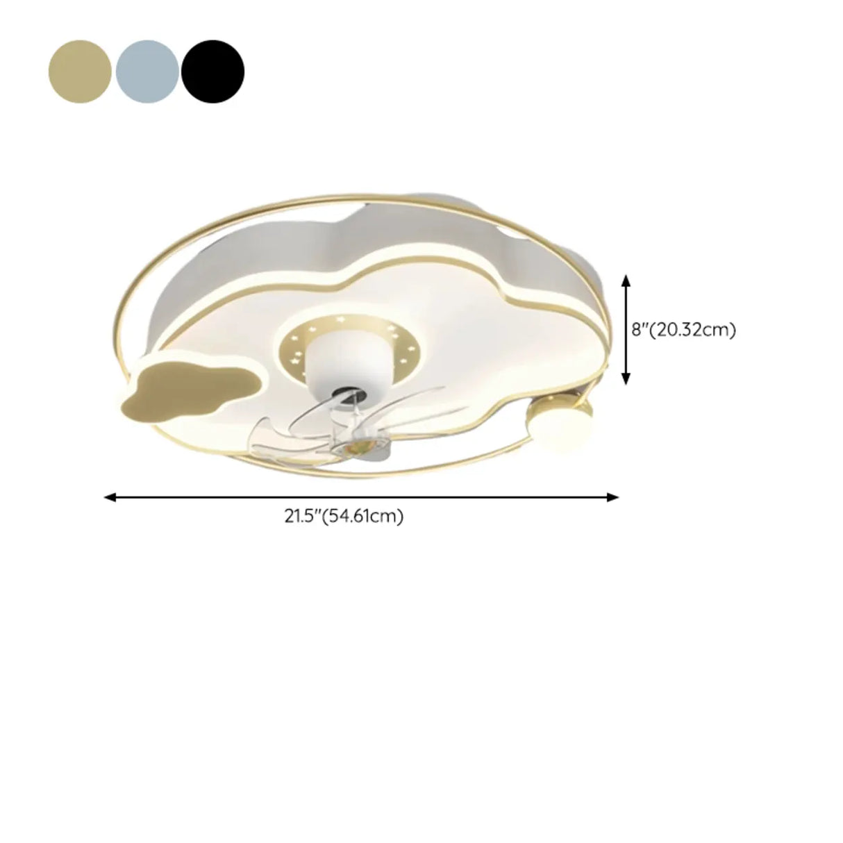 Modern Airplane LED Ceiling Fan Light for Kids Room