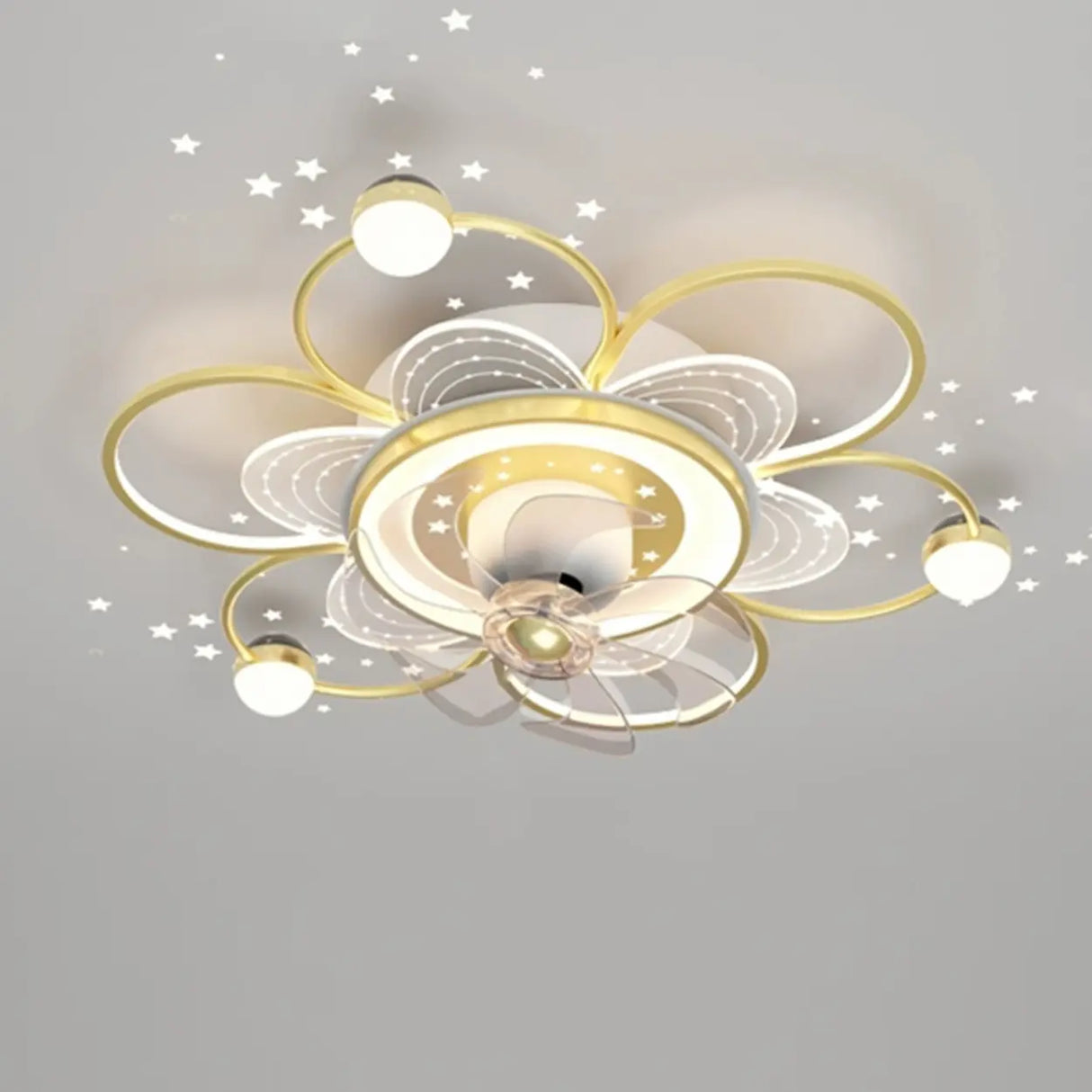 Modern Airplane LED Ceiling Fan Light for Kids Room Image - 3