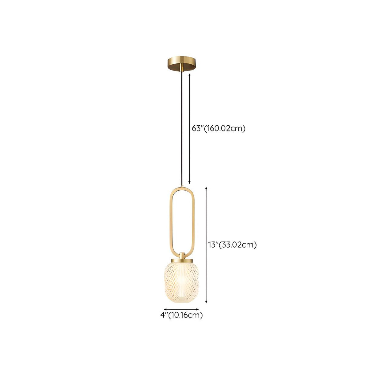 Modern Antique Brass Crystal Ball Bedroom Pendant Light