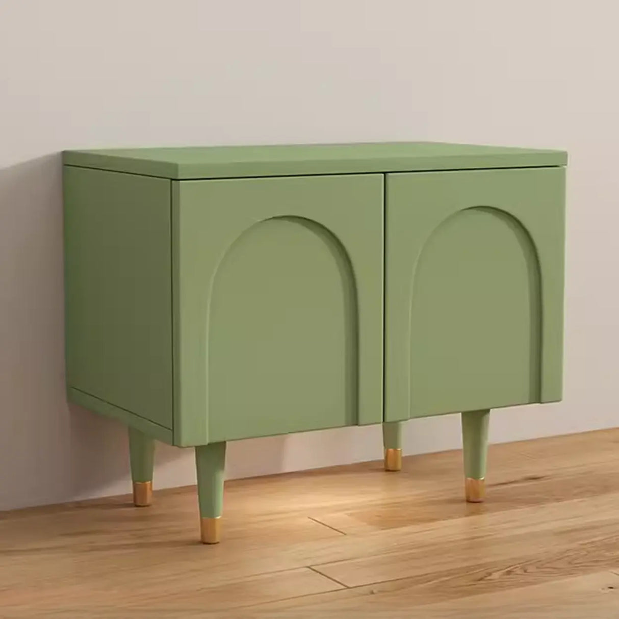 Modern Arch MDF Hallway White Medium Shoe Cabinet Image - 15