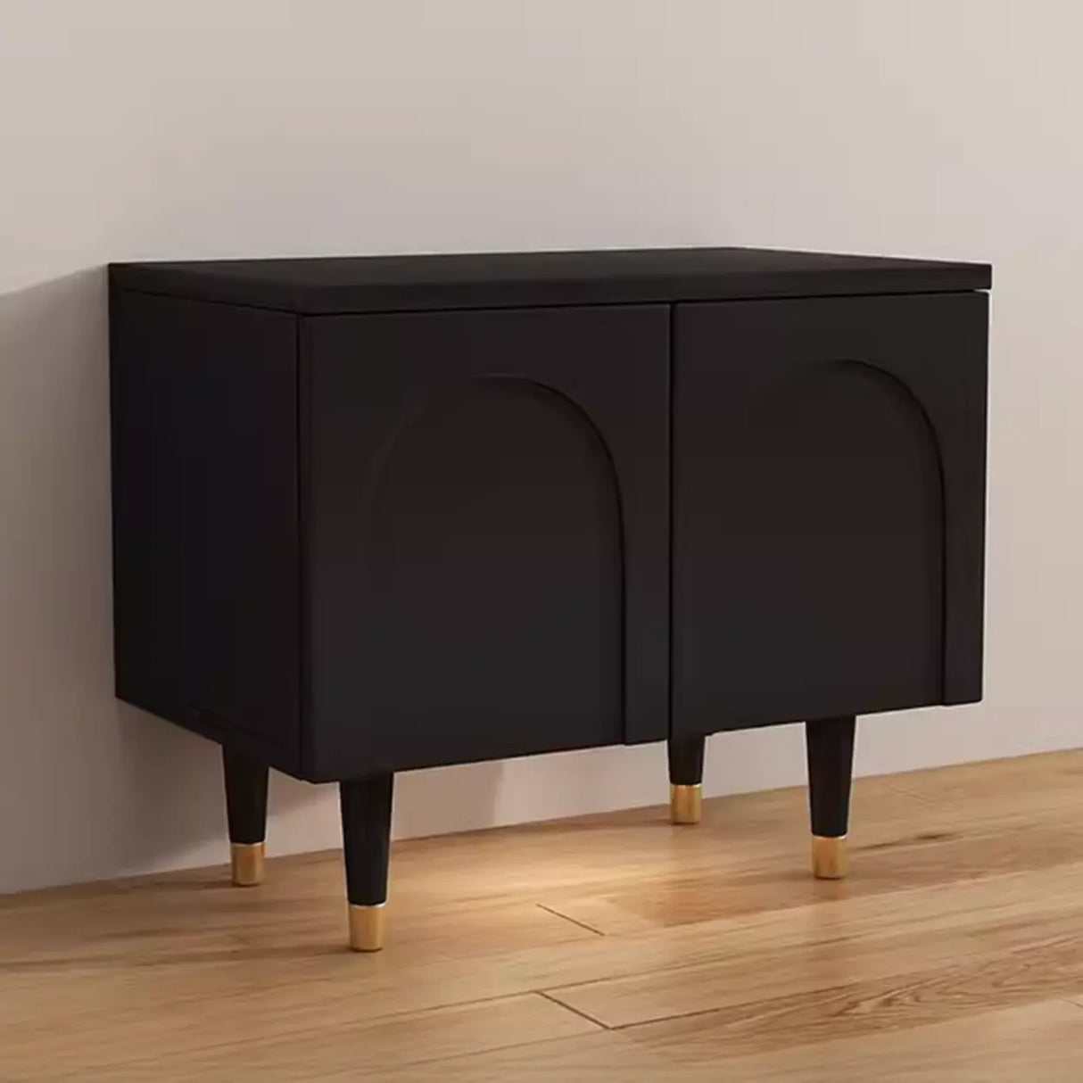 Modern Arch MDF Hallway White Medium Shoe Cabinet Image - 7