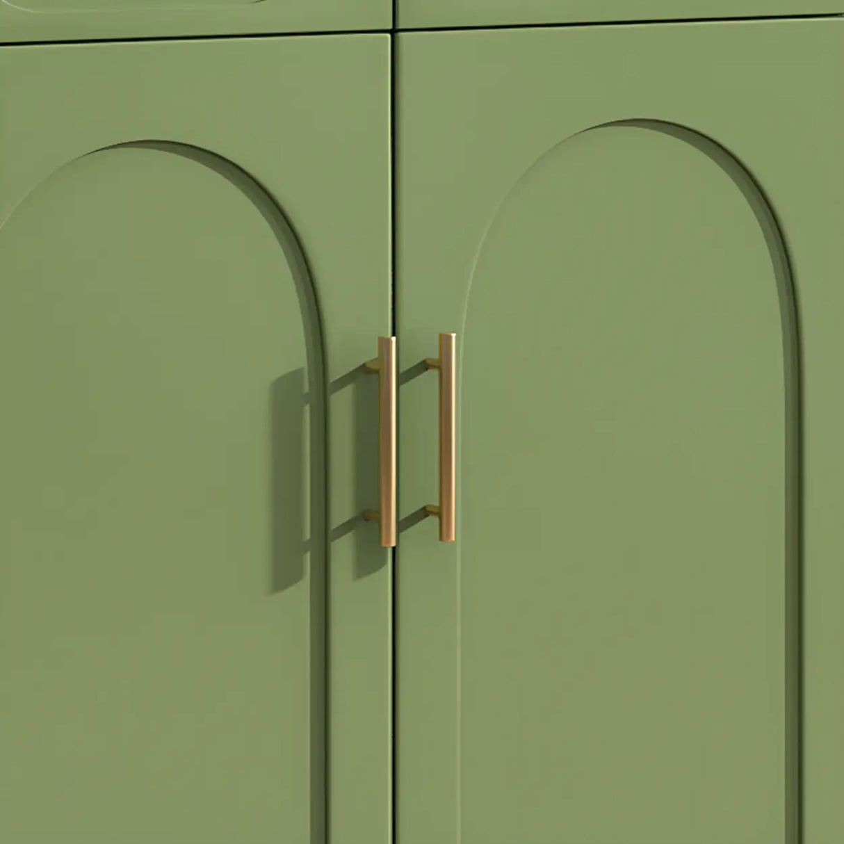 Modern Arch MDF Hallway White Medium Shoe Cabinet Image - 8