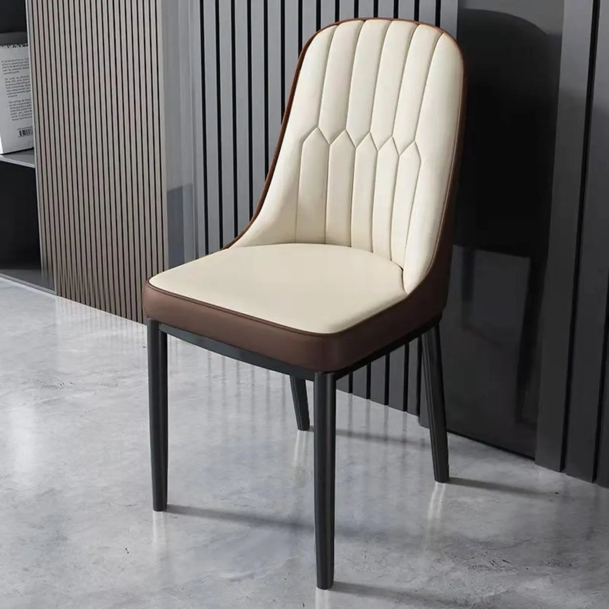 Modern Armless Dining Chairs with Padded Seat and Backrest Image - 20