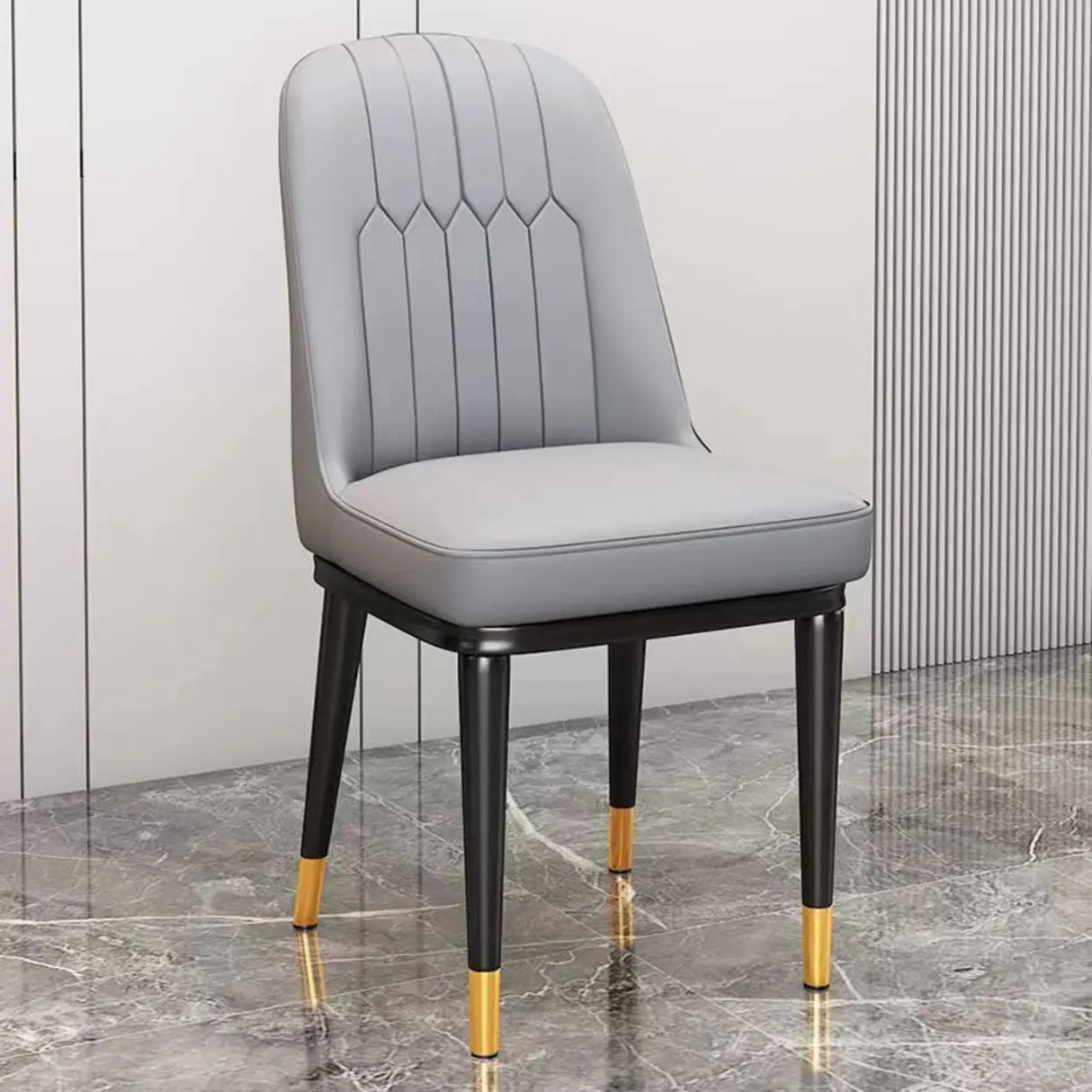 Modern Armless Dining Chairs with Padded Seat and Backrest Image - 28