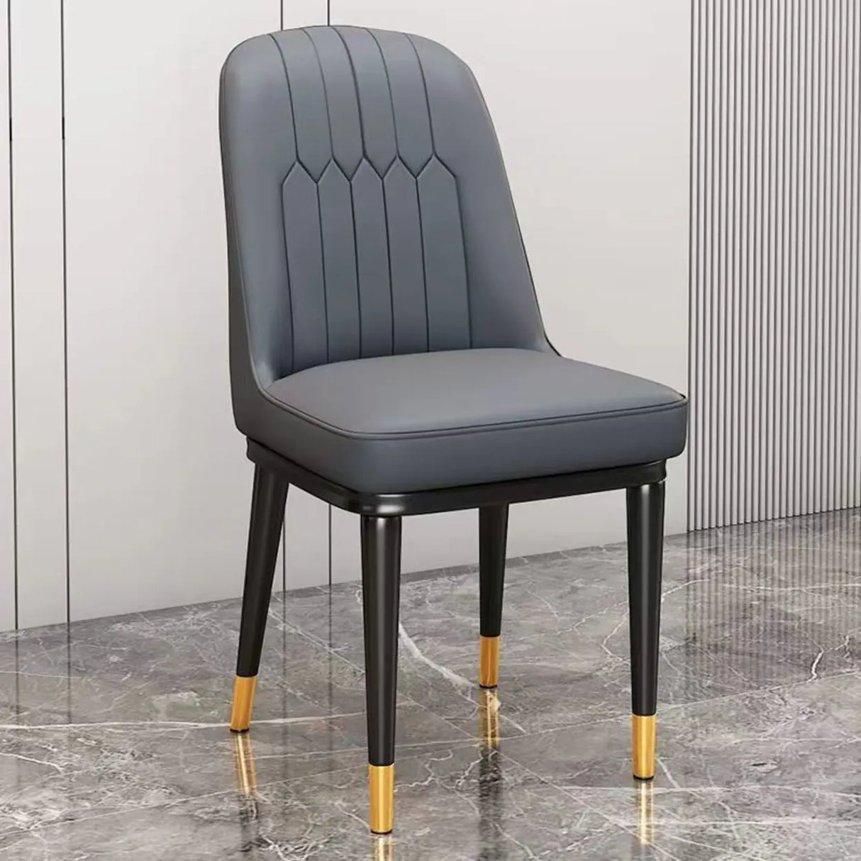 Modern Armless Dining Chairs with Padded Seat and Backrest Image - 29