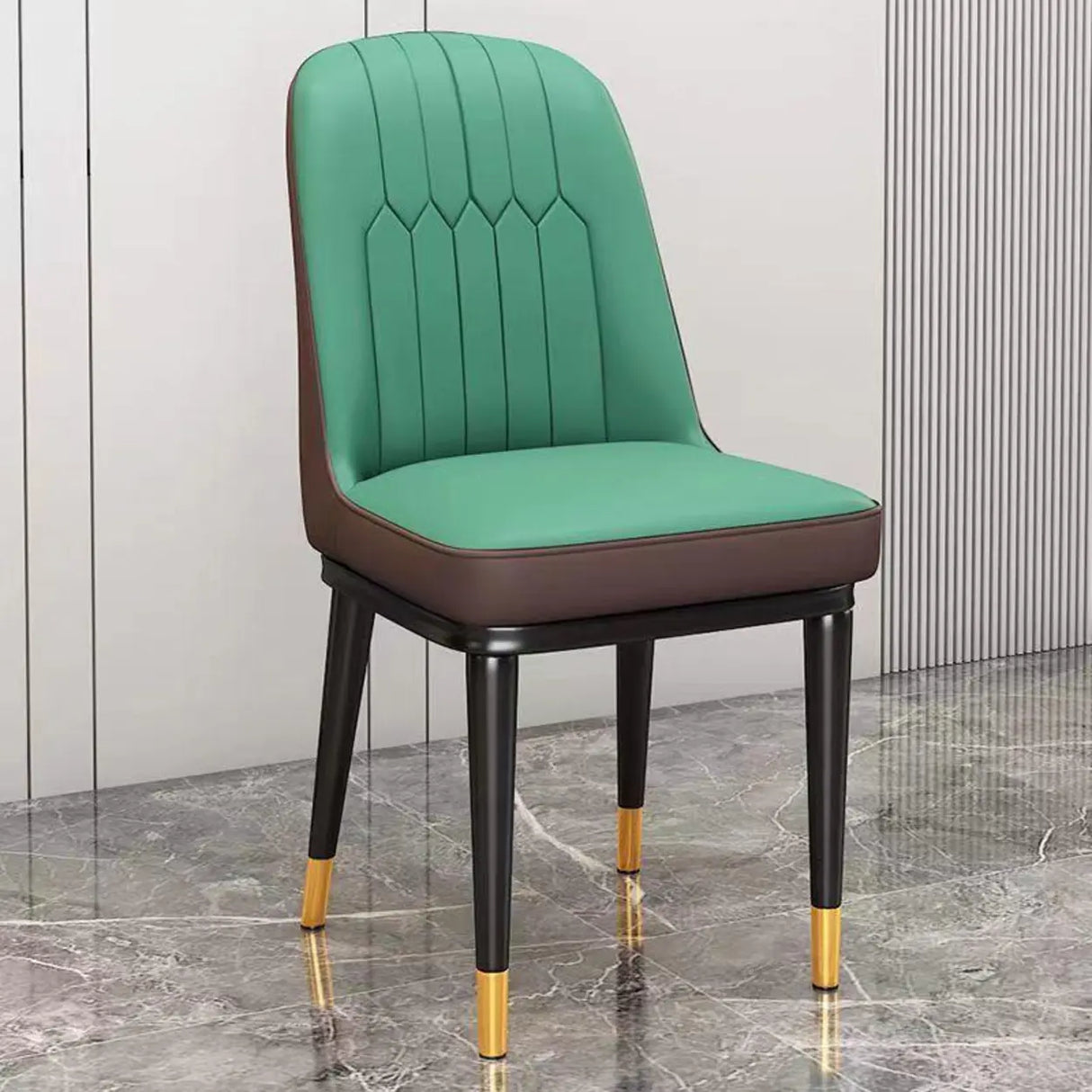 Modern Armless Dining Chairs with Padded Seat and Backrest Image - 31