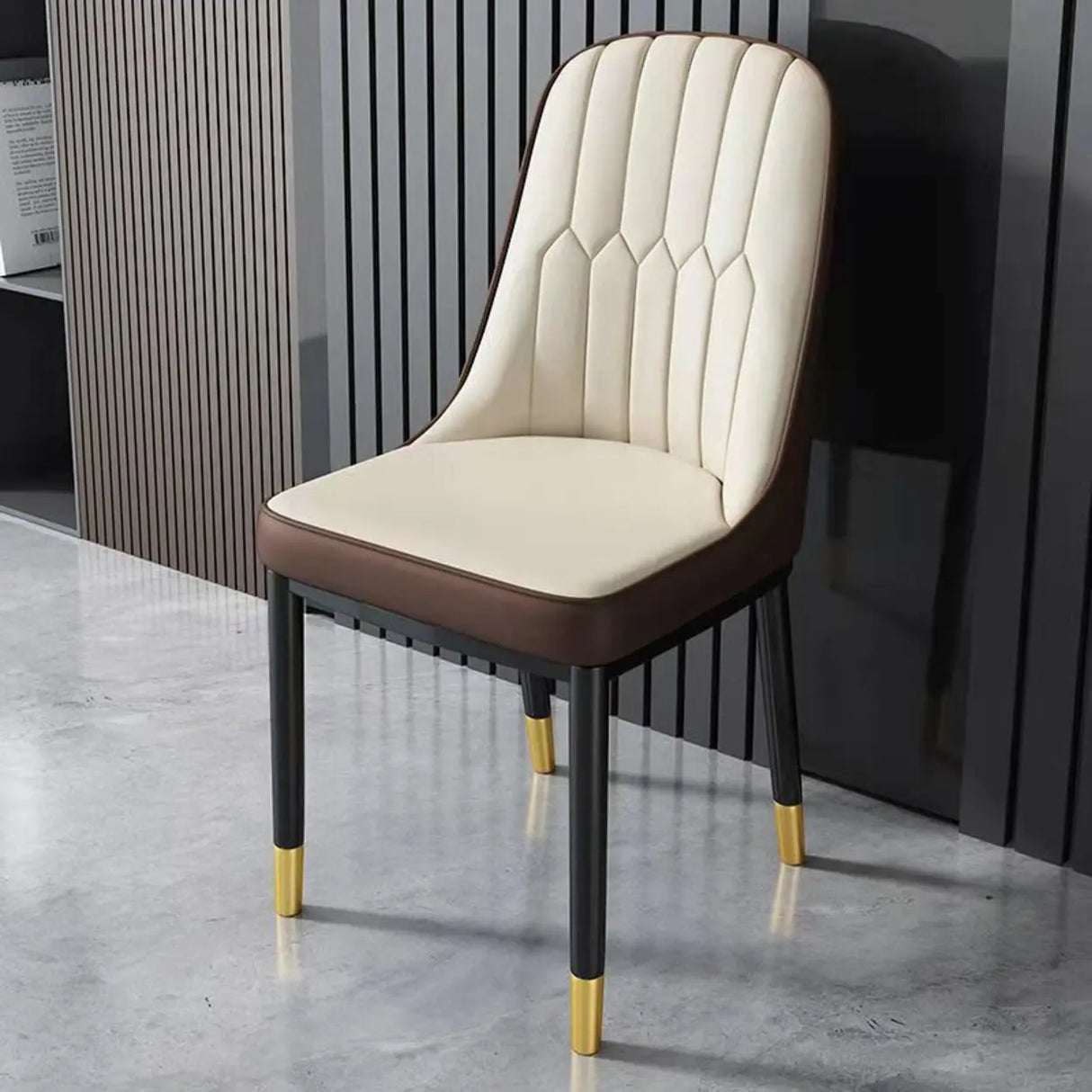 Modern Armless Dining Chairs with Padded Seat and Backrest Image - 34