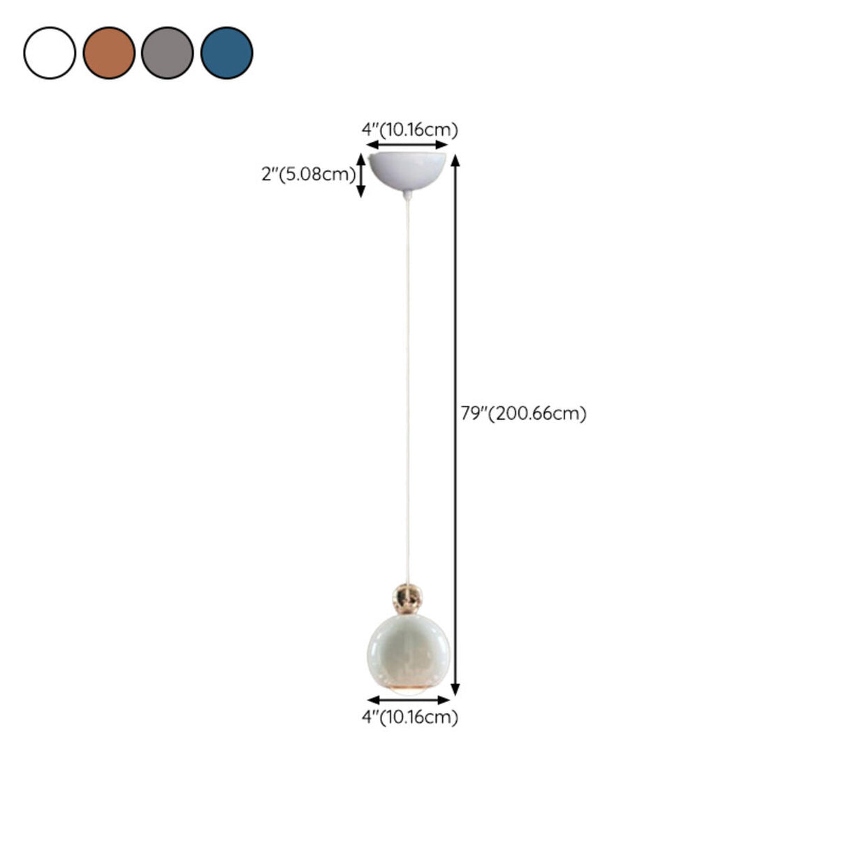 Modern Art Deco Multicolor Acrylic Globe Pendant Lights