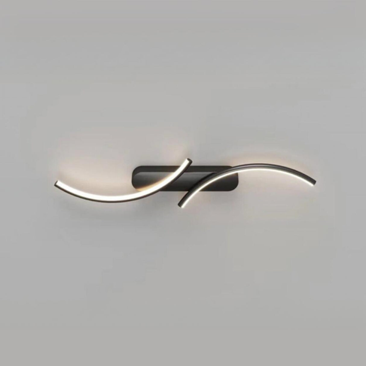 Modern Artistic Curved LED Bedroom Wall Sconce Image - 10
