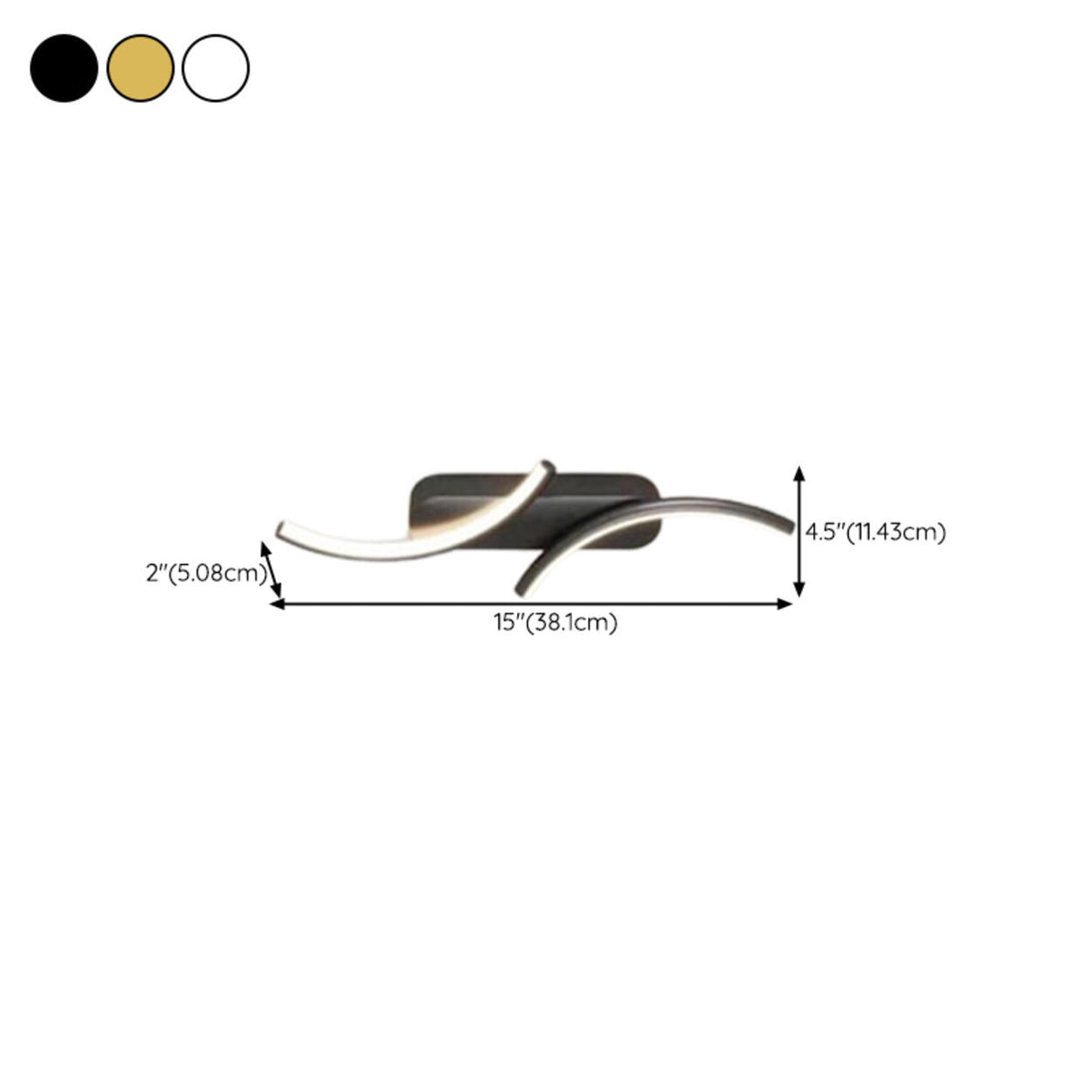 Modern Artistic Curved LED Bedroom Wall Sconce