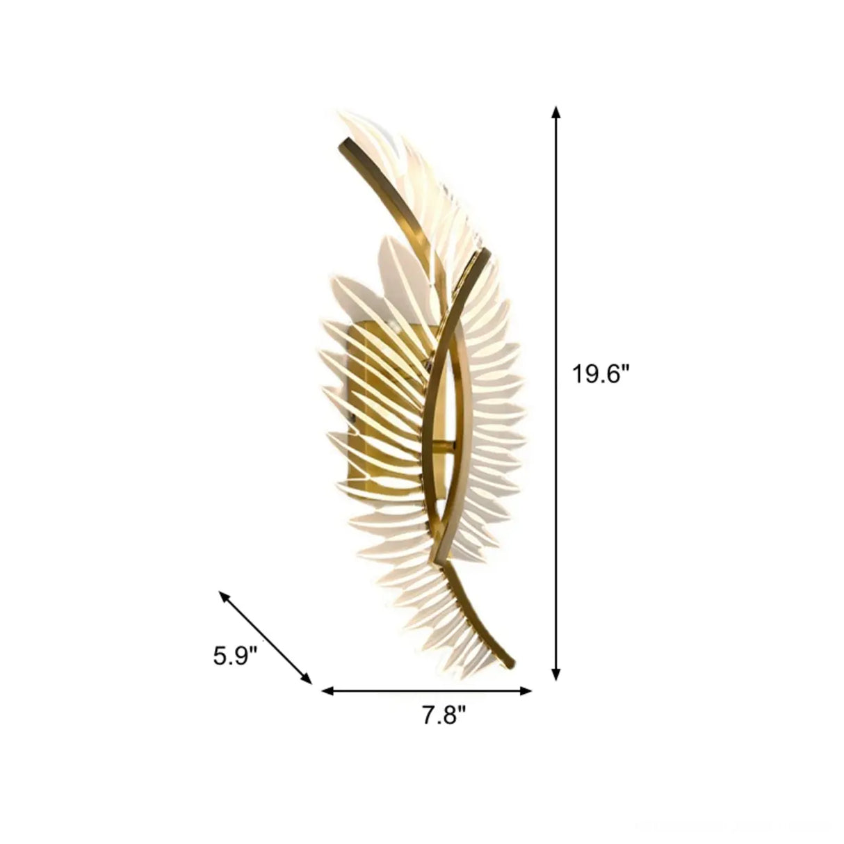 Modern Artistic Gold Leaf LED Wall Sconce Image - 18