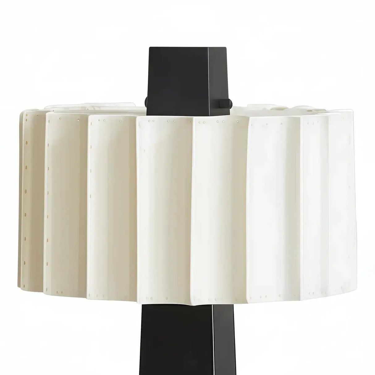 Modern Artistic LED Table Lamp with White Pleated Shade Image - 5