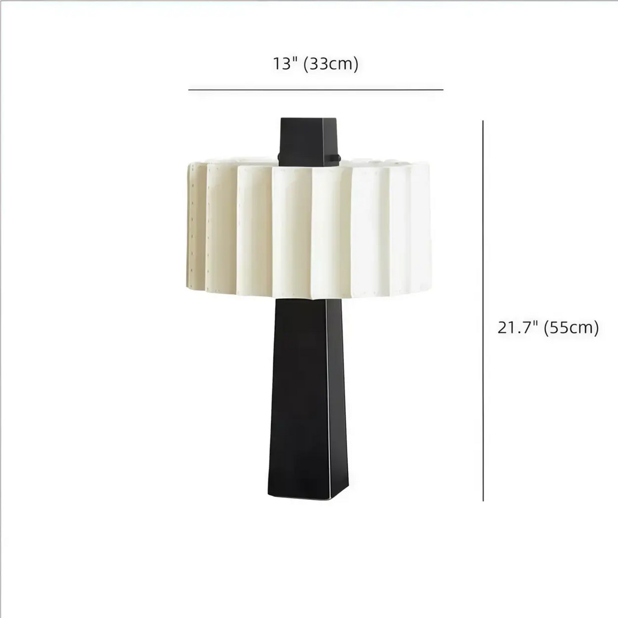 Modern Artistic LED Table Lamp with White Pleated Shade