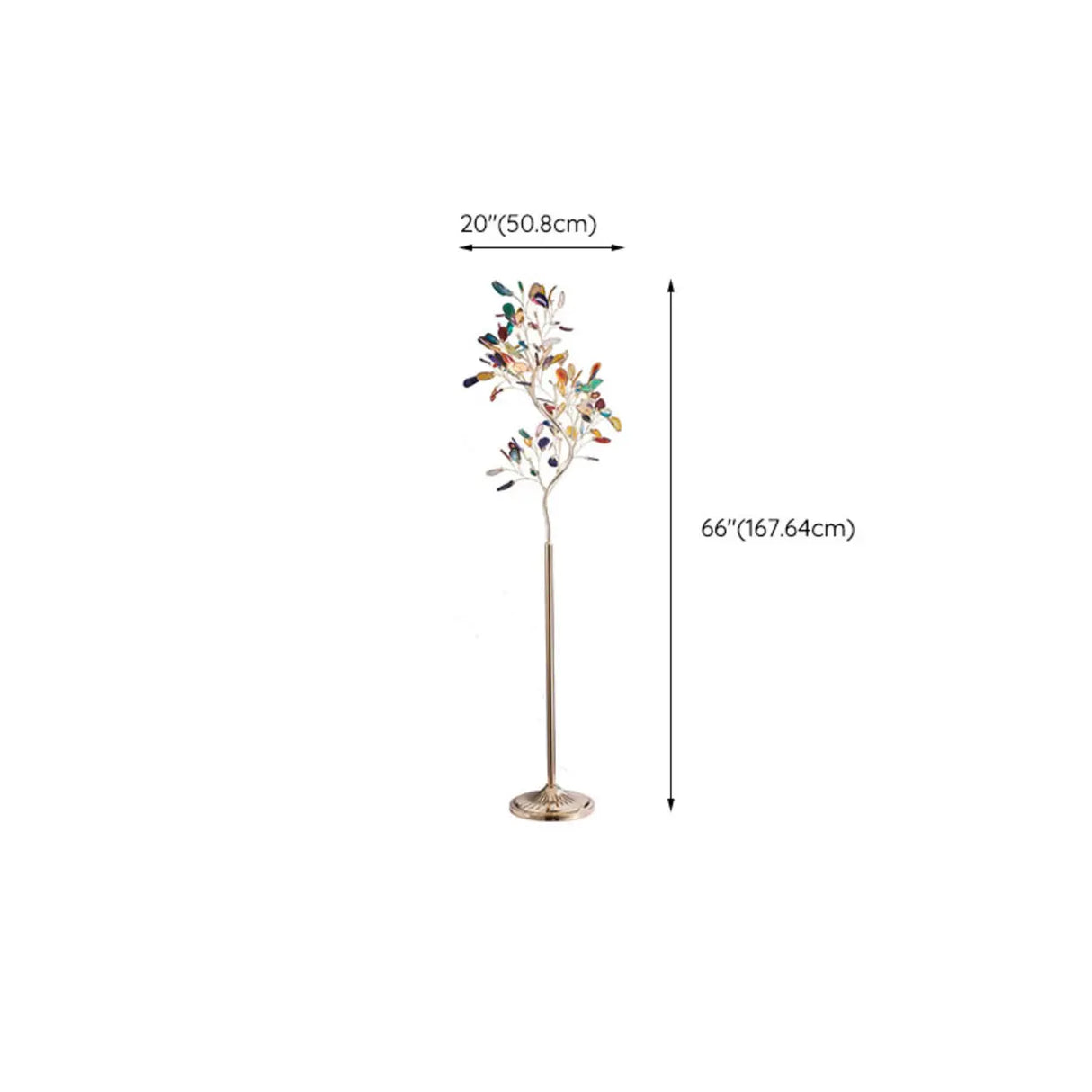 Modern Artistic Tree-Shaped Colorful Leaves Floor Lamp