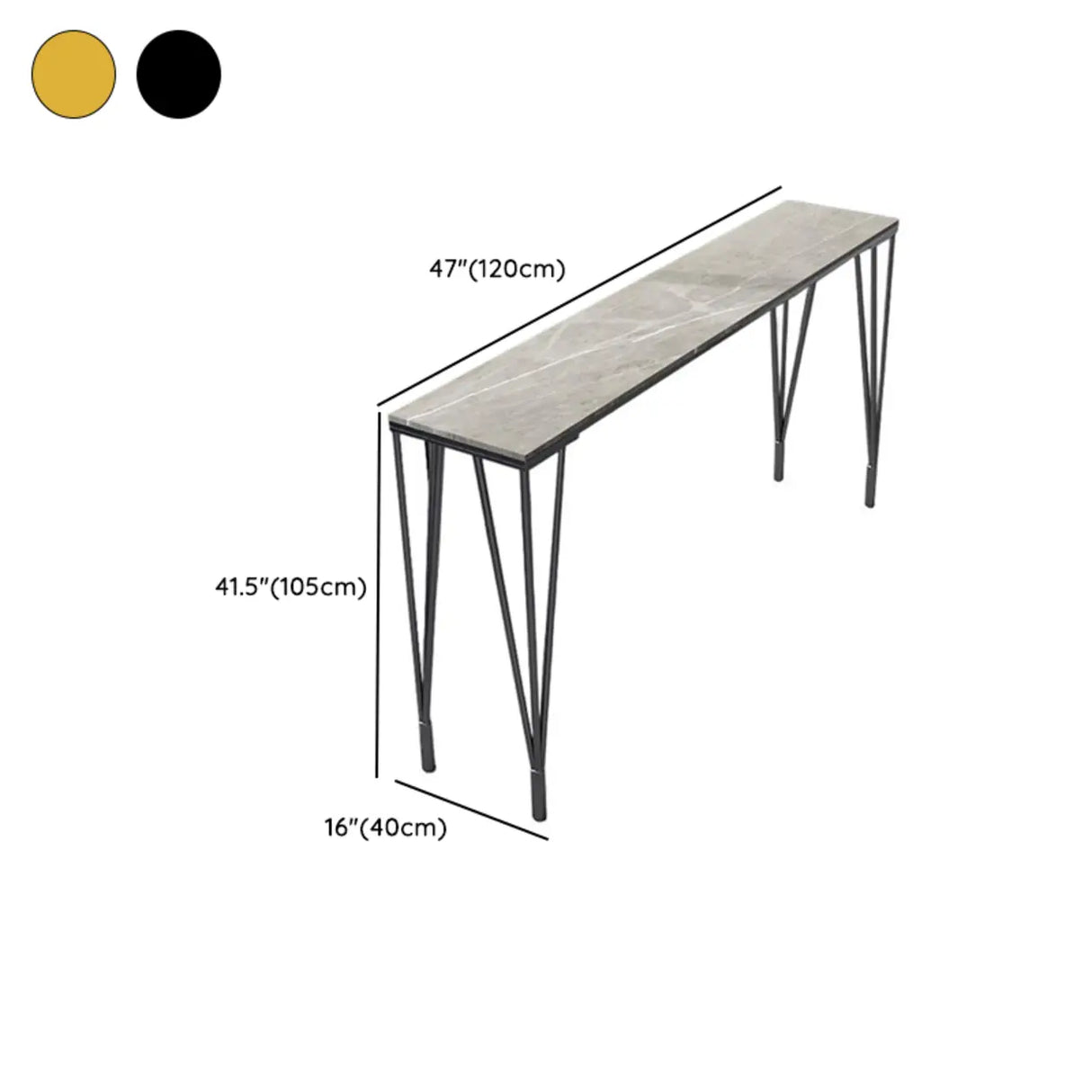 Modern Bar Table Set with 4 Houndstooth Gold Stools Image - 10