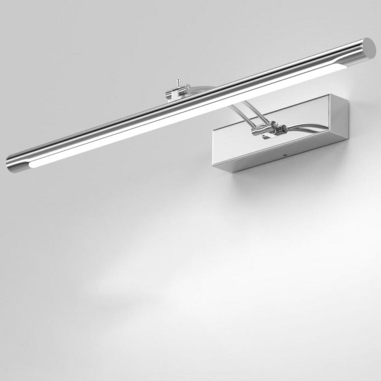 Modern Bathroom Sliver Cylinder LED Vanity Light Image - 11
