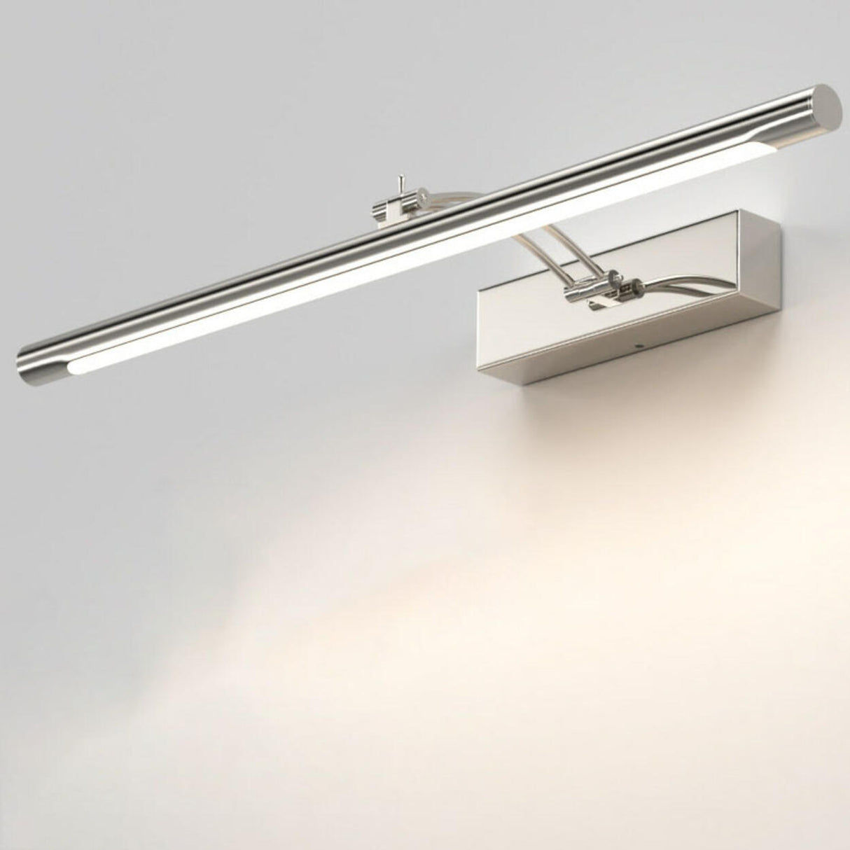 Modern Bathroom Sliver Cylinder LED Vanity Light Image - 12