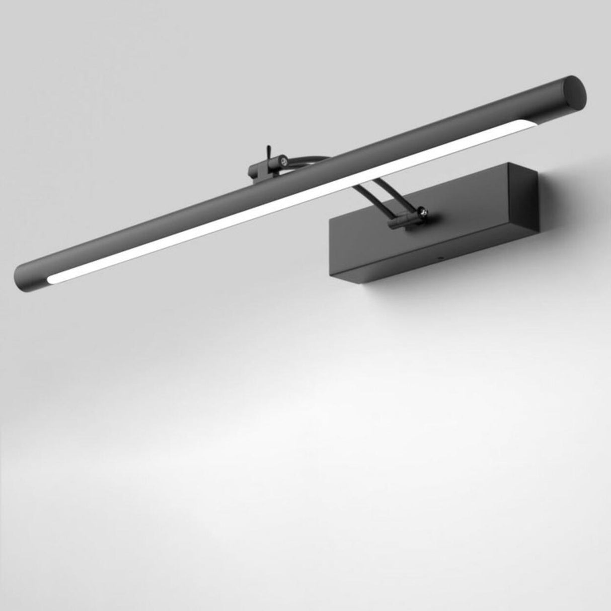 Modern Bathroom Sliver Cylinder LED Vanity Light Image - 7