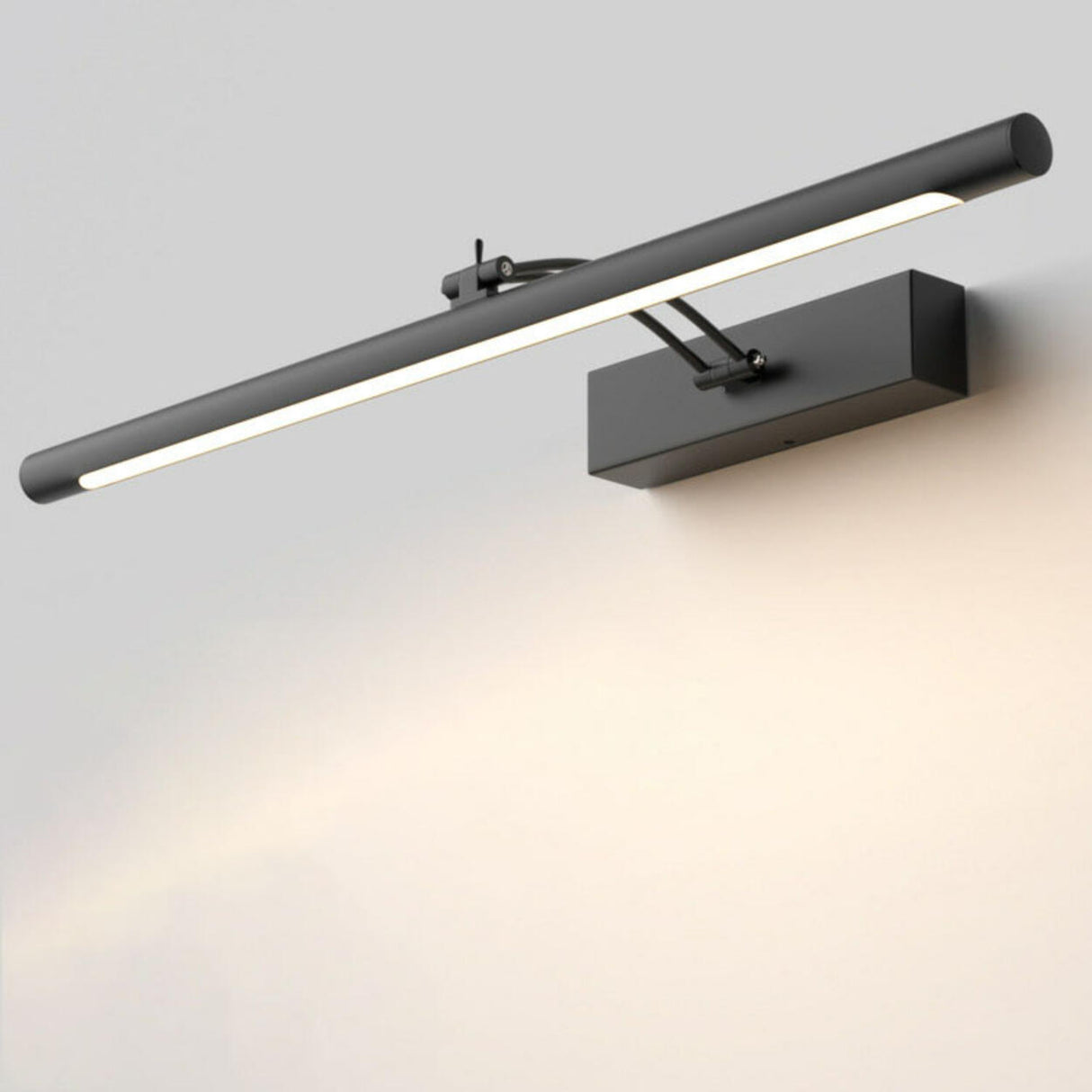 Modern Bathroom Sliver Cylinder LED Vanity Light Image - 8