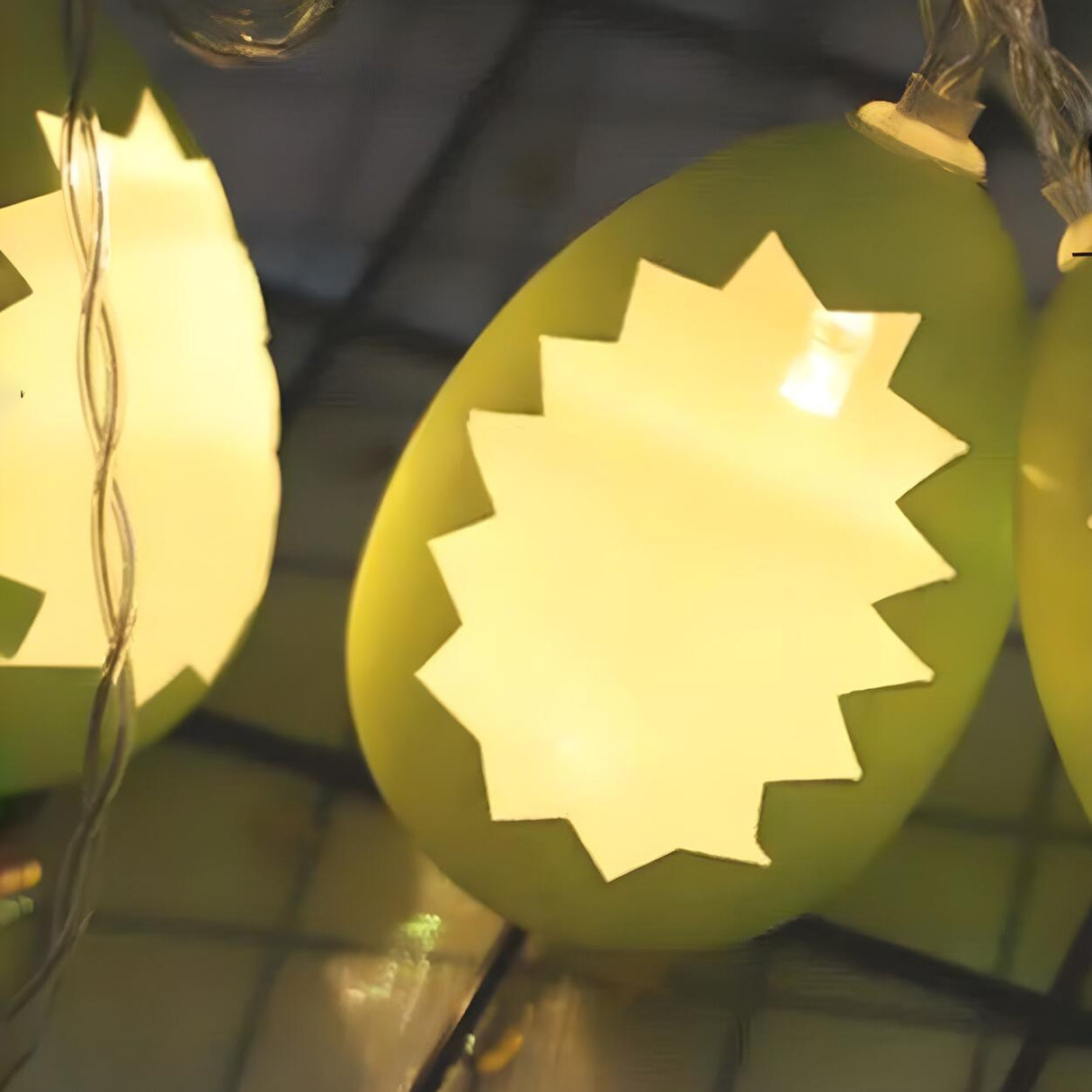 Modern Battery Powered Crackle Egg LED String Lights Image - 11