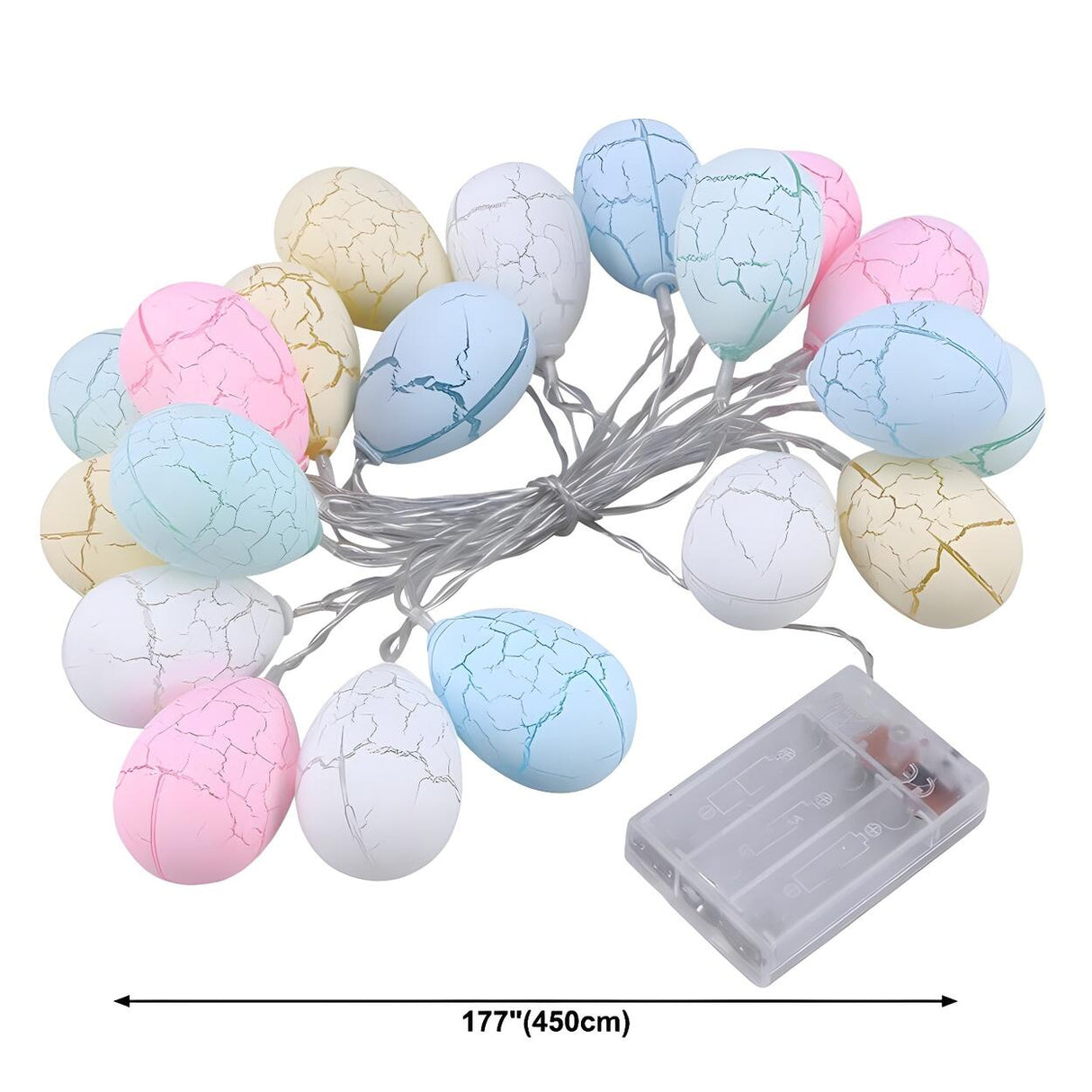 Modern Battery Powered Crackle Egg LED String Lights