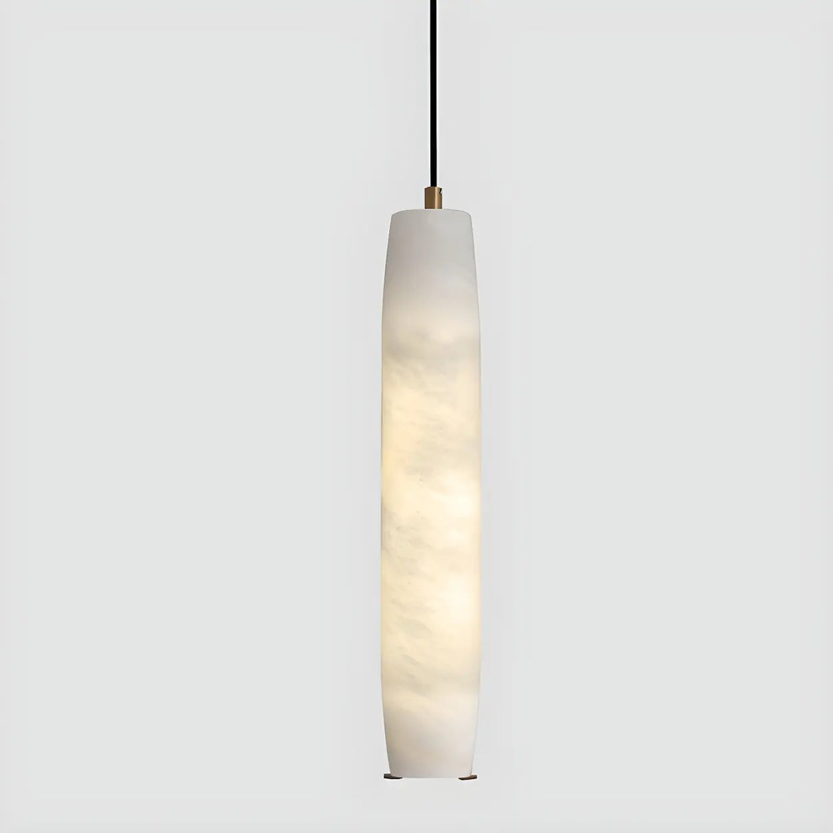 Modern Bedroom Cylinder Stone Marble Pendant Light Image - 6