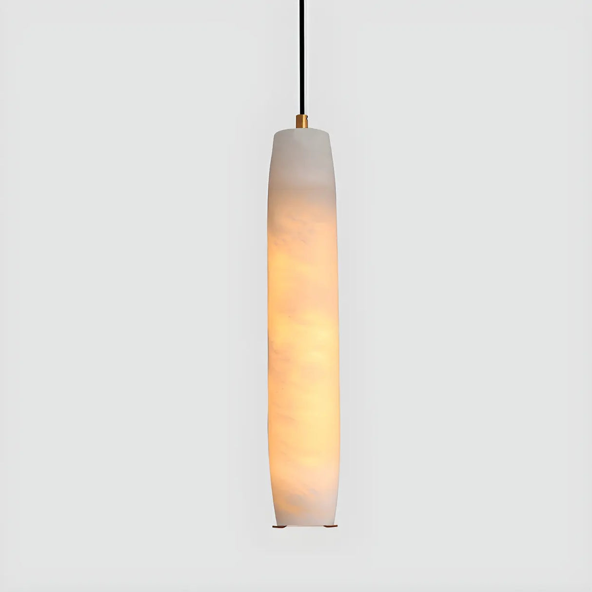 Modern Bedroom Cylinder Stone Marble Pendant Light Image - 8