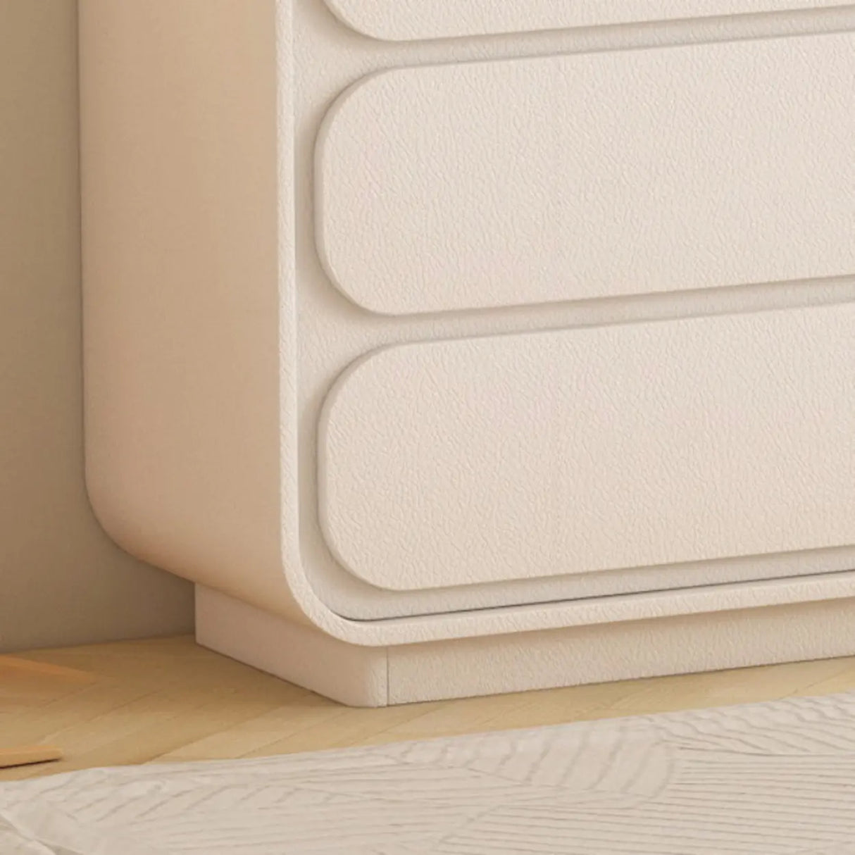 Modern Beige TV Stand with LED Lighting and Storage Image - 9