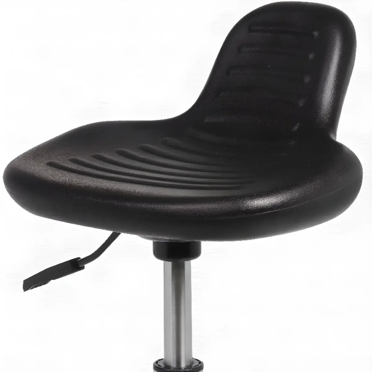 Modern Black Alloy Low Back Office Stool with Casters Image - 16