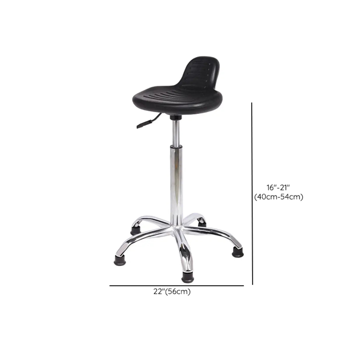 Modern Black Alloy Low Back Office Stool with Casters Image - 28