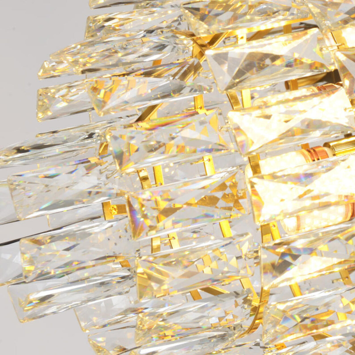 Modern Black and Clear Crystal Tiered Chandelier Image - 9