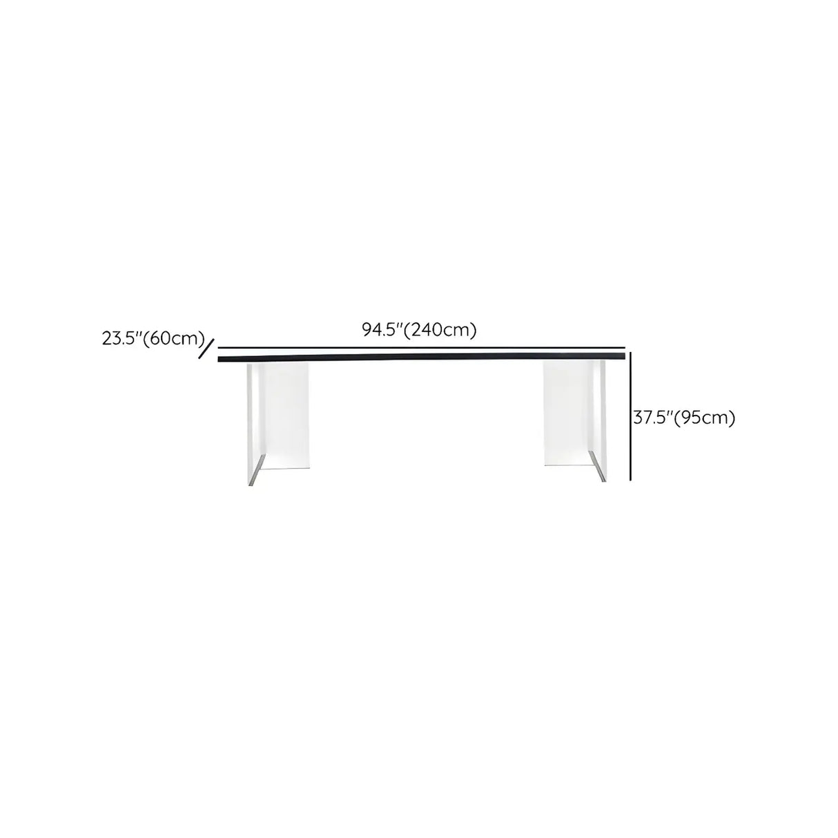 Modern Black and White Minimalist Counter Height Bar Table Image - 14
