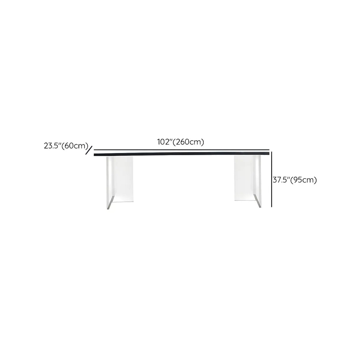 Modern Black and White Minimalist Counter Height Bar Table Image - 15