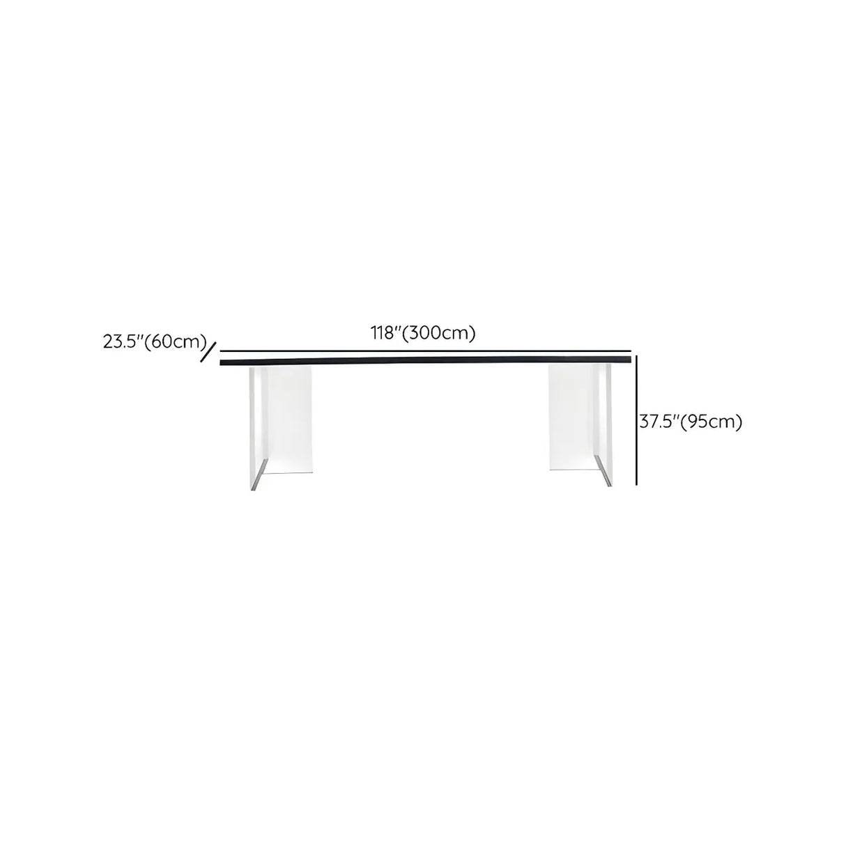 Modern Black and White Minimalist Counter Height Bar Table Image - 17