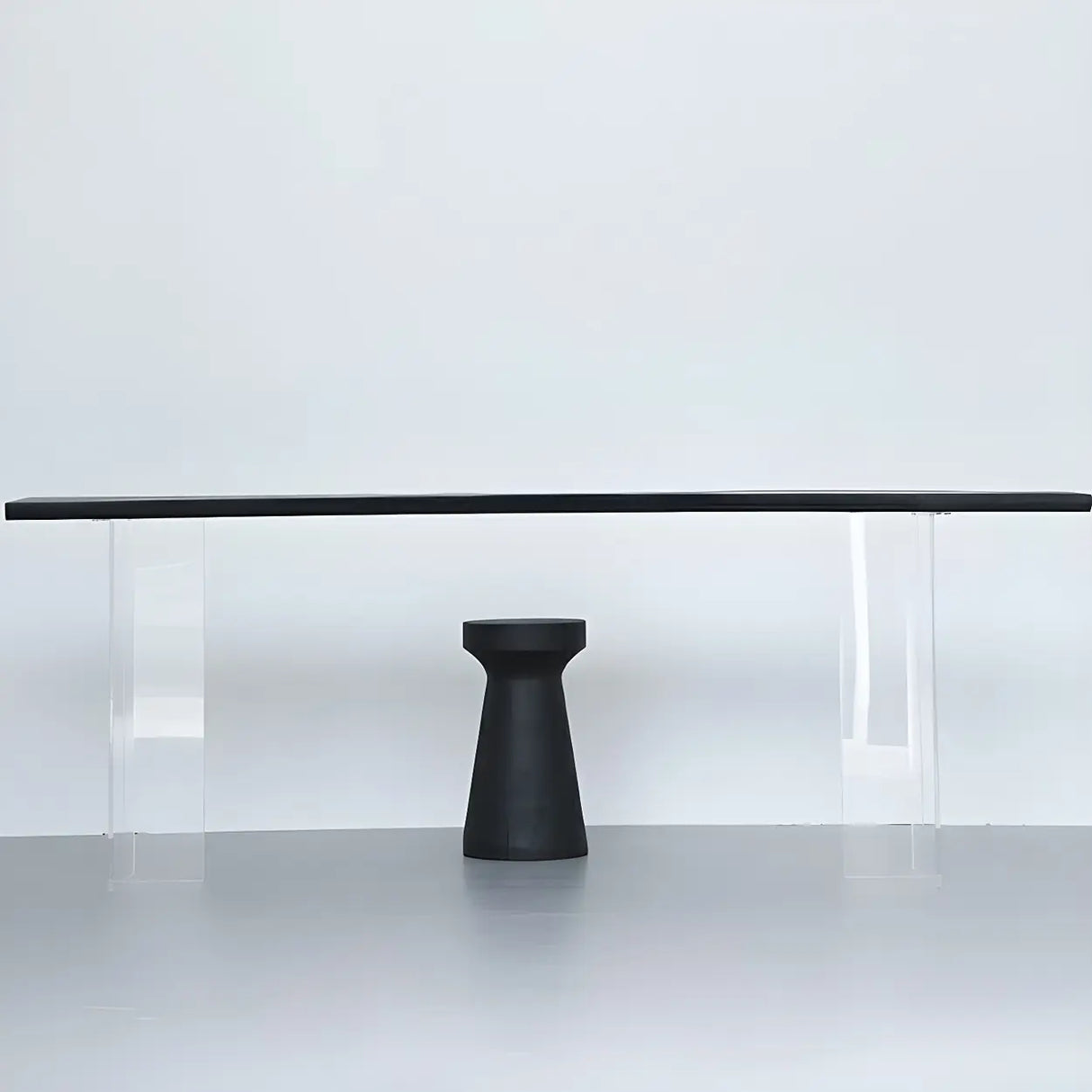 Modern Black and White Minimalist Counter Height Bar Table Image - 3
