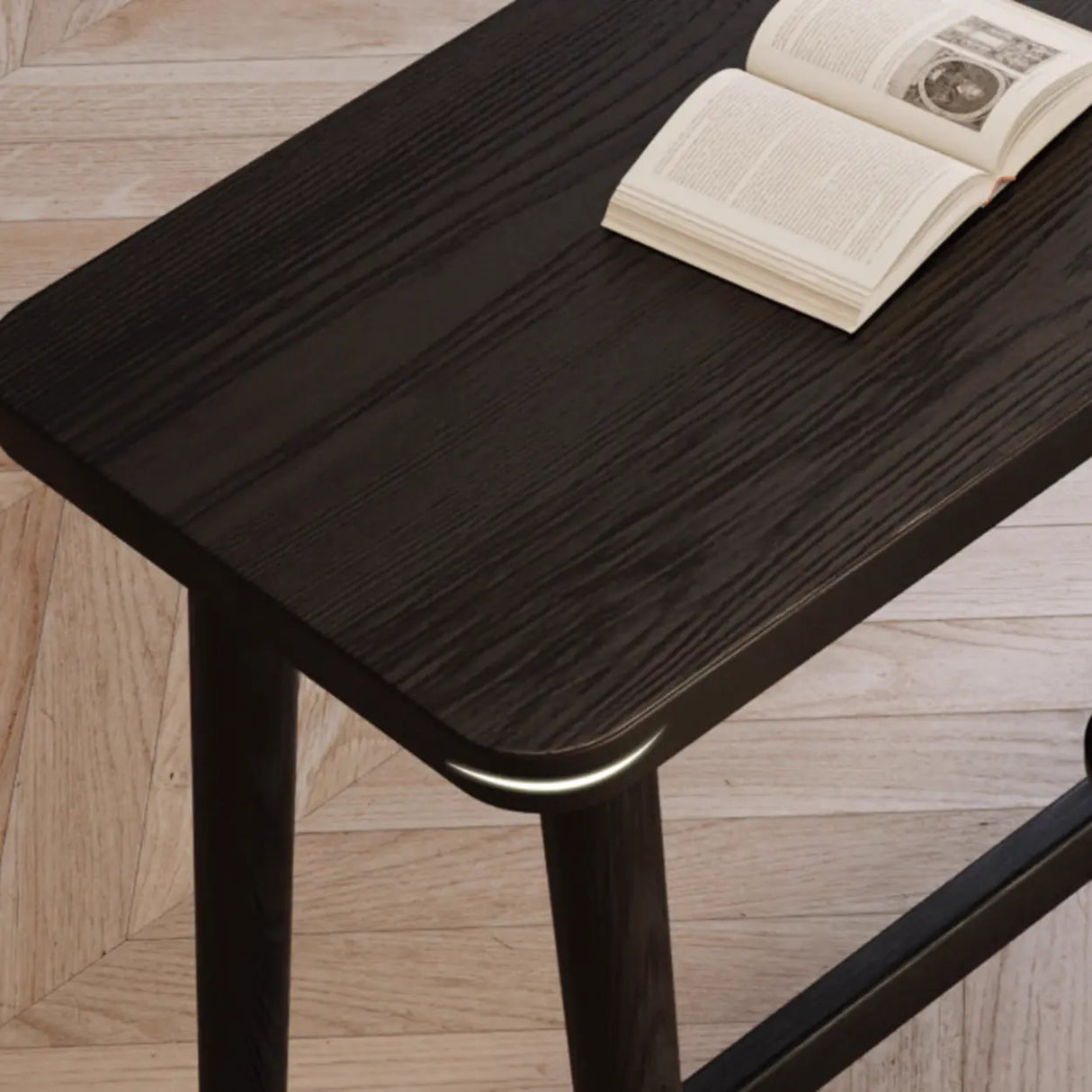 Modern Black Bar Table Set with 2 Stools for Small Spaces Image - 6