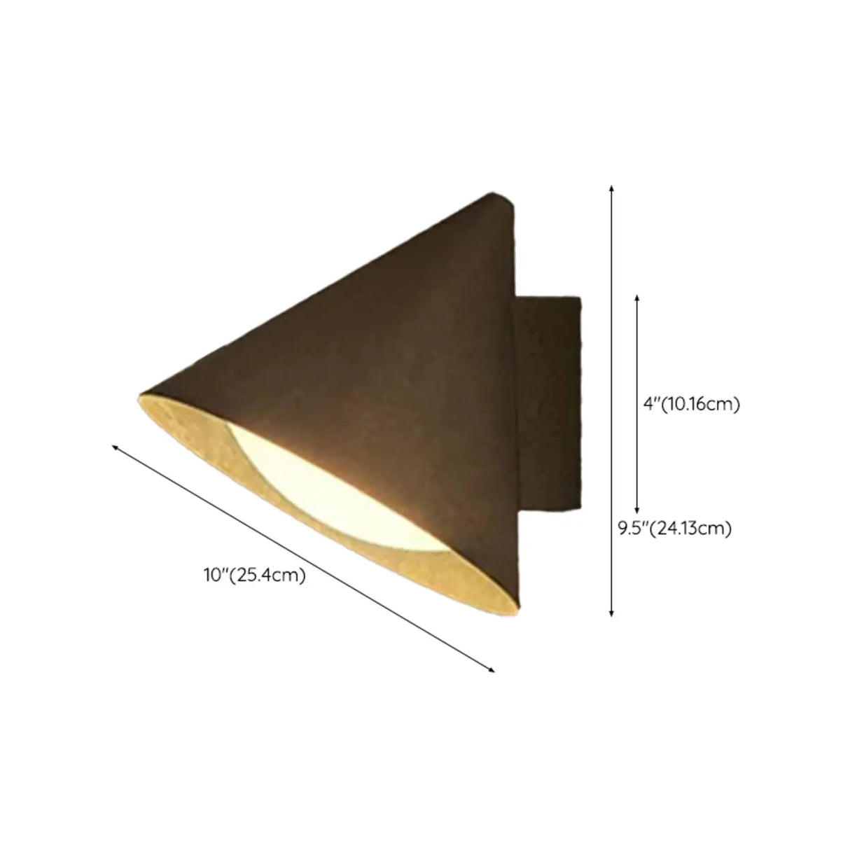 Modern Black Cone Metal Exterior LED Wall Sconce Image - 14