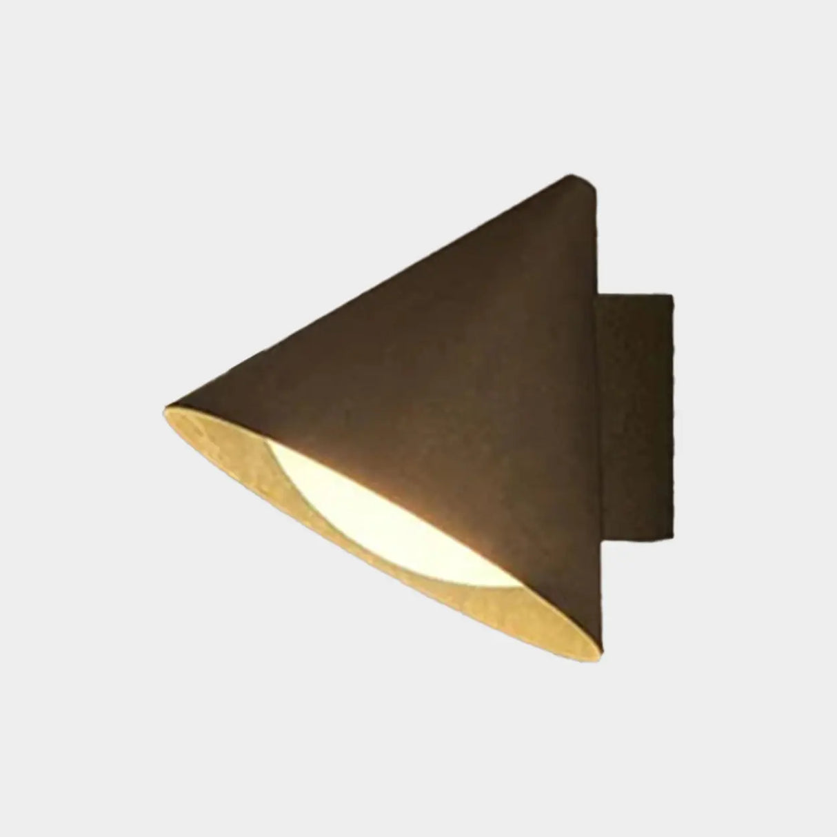 Modern Black Cone Metal Exterior LED Wall Sconce Image - 6