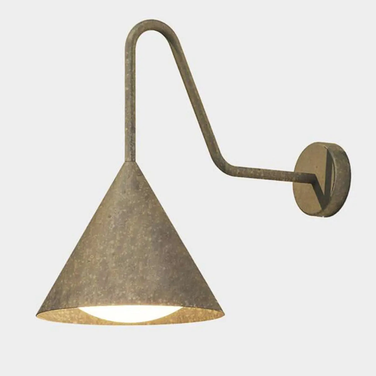 Modern Black Cone Metal Exterior LED Wall Sconce Image - 8