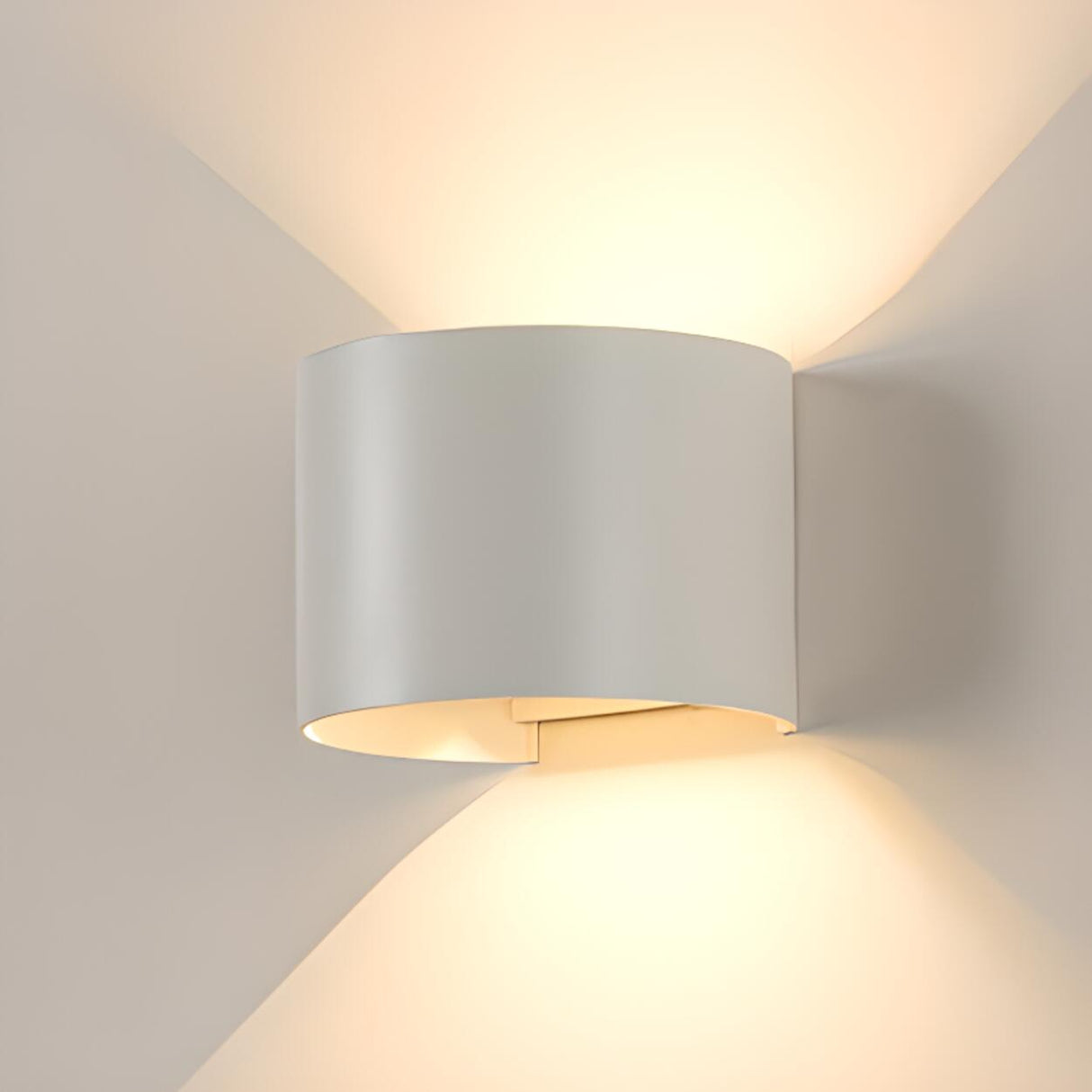 Modern Black Cube Outdoor Up Down Wall Sconce Image - 16