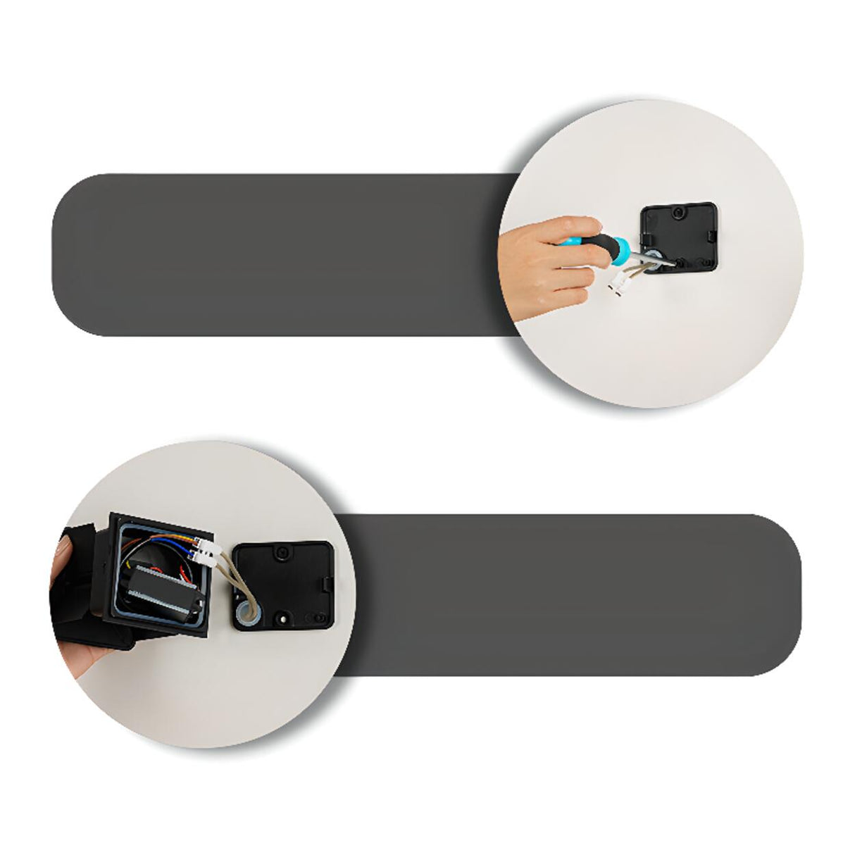 Modern Black Cube Outdoor Up Down Wall Sconce Image - 19