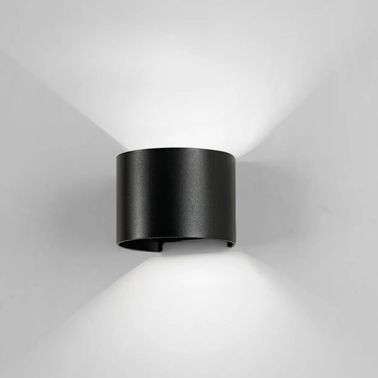 Modern Black Cube Outdoor Up Down Wall Sconce Image - 5