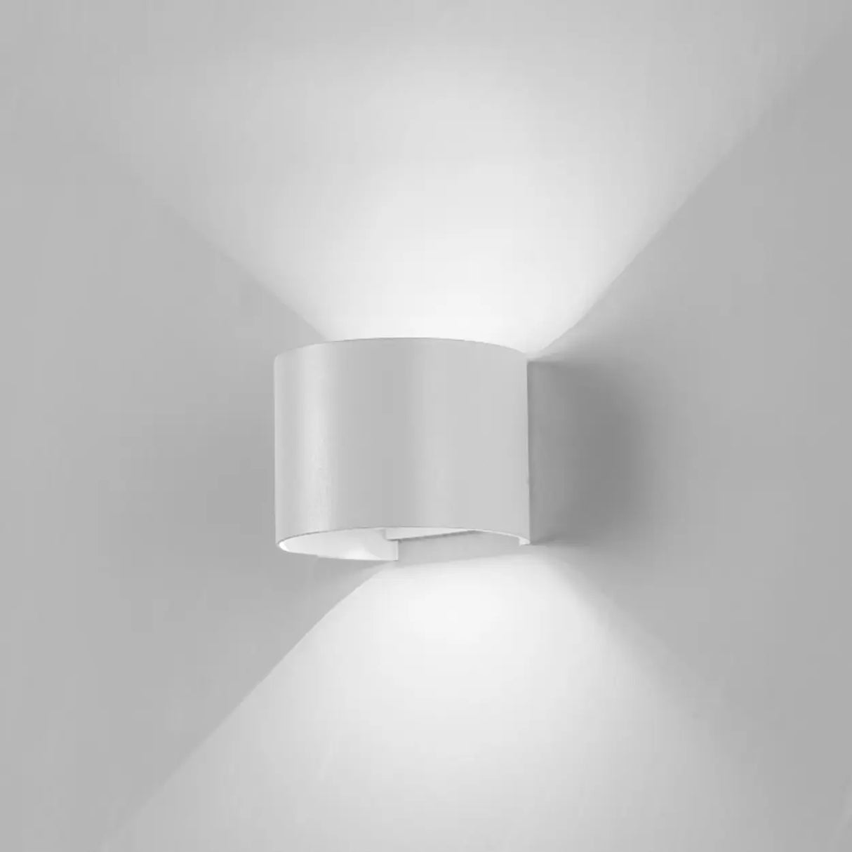 Modern Black Cube Outdoor Up Down Wall Sconce Image - 7